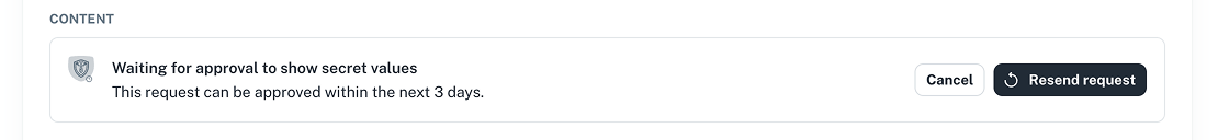 parameters-secret-action ui