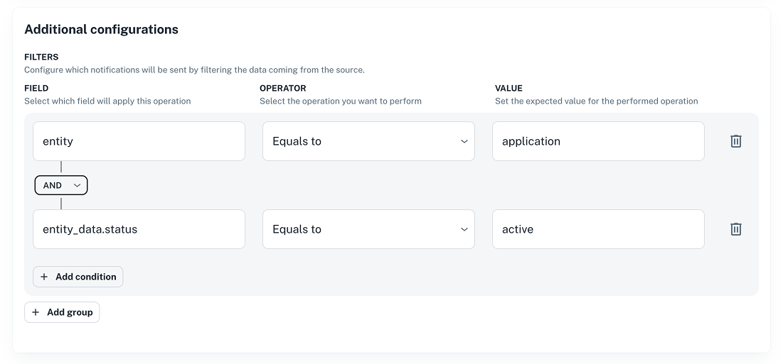 Channel filters ui